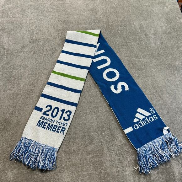 Seattle Sounders FC Scarf 2013 Season Ticket Member Ruffneck MLS Soccer Adidas - Picture 1 of 4